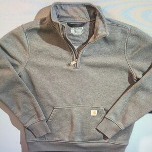 Carhartt Men's Gray Half-Zip Work Sweatshirt